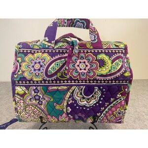 Vera Bradley Hanging Travel‎ Jewelry Cosmetic Makeup Bag Purple Paisley
